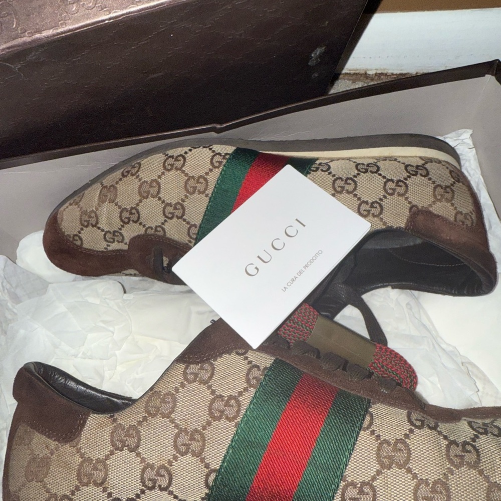 Mens Vintage Gucci Guccissima Sneakers (Men’s Sz 12) - Picture 4 of 14